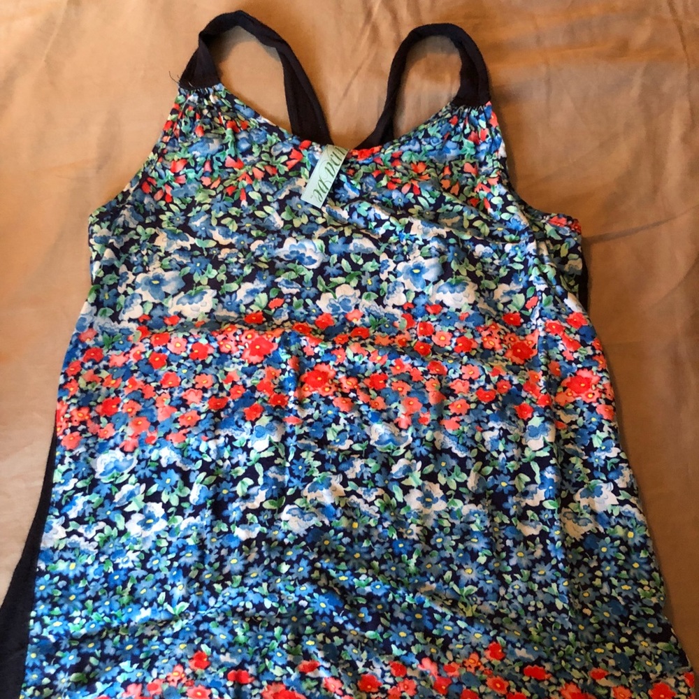 Floral racer back tank